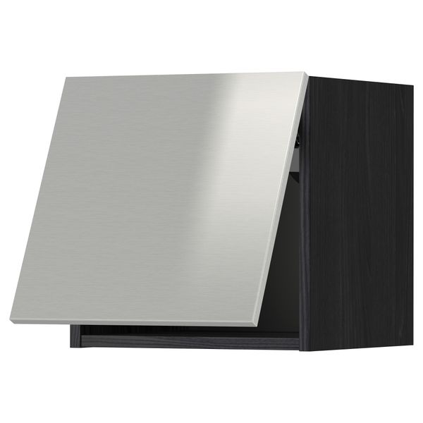 Горизонтальный навесной шкаф МЕТОД, черный, Гревста нержавеющ сталь - схема-чертеж с размерами