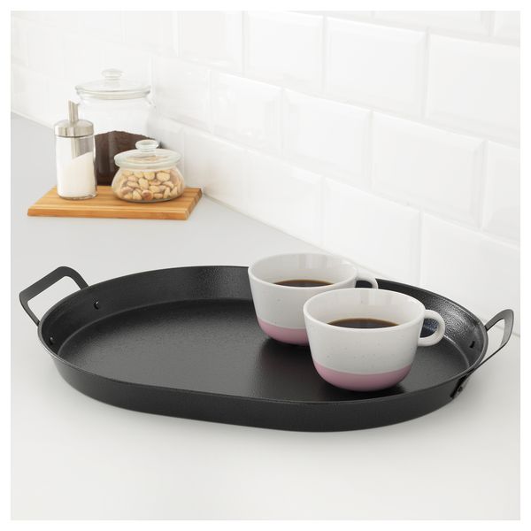 Поднос с ручкой СОММАР 2018, темно-серый (50x35 см) - схема-чертеж с размерами