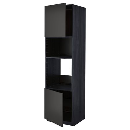 Высокий шкаф для духовки, СВЧ, 2 дверцы, полки IKEA METOD МЕТОД 294.987.11