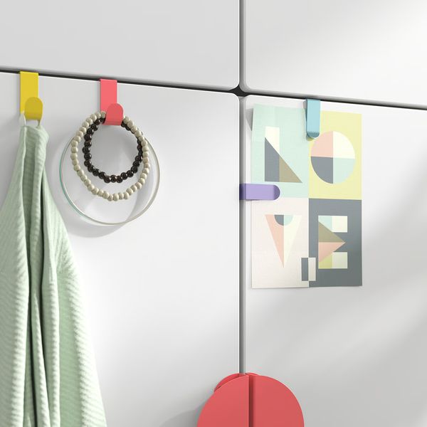 LÄTTHET Крючок и зажим - разноцветный - схема-чертеж с размерами