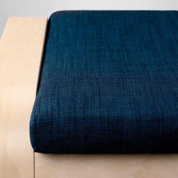 Табурет для ног, березовый шпон/Шифтебу темно-синий IKEA POÄNG ПОЭНГ 293.028.08 - фото 2