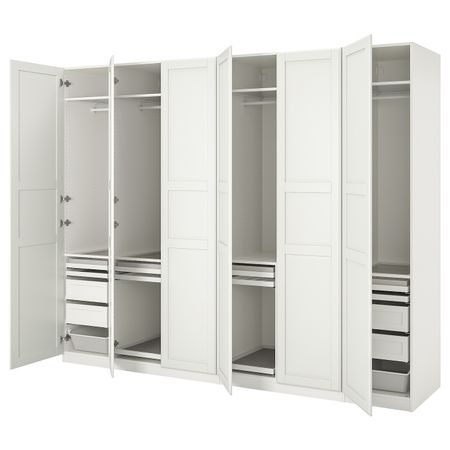Гардероб, комбинация, белый/белый 300x60x236 см IKEA PAX ПАКС / TYSSEDAL ТИССЕДАЛЬ 693.250.49