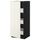 Высокий шкаф с ящиками МЕТОД / ФОРВАРА, черный, Росдаль белый (60x60x140 см)