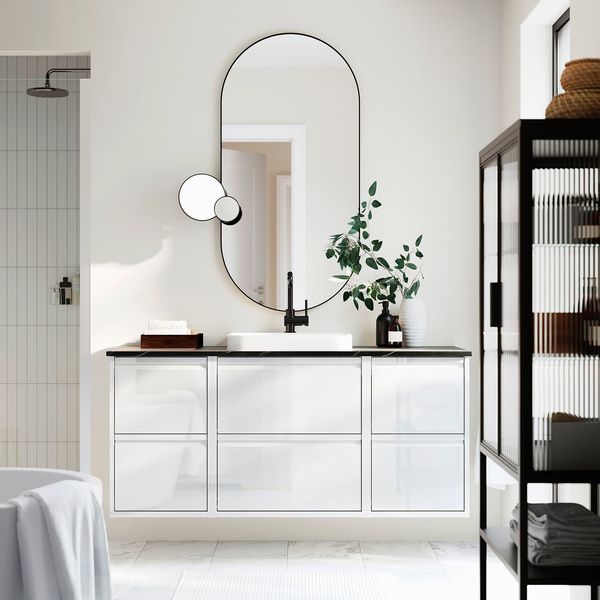 ÄNGSJÖN ЭНГШЁН / BACKSJÖN БАККШЁН Шкаф п-раковину/раковина/смеситель - фото 2