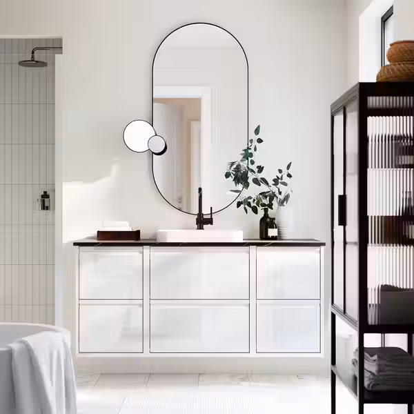 ÄNGSJÖN ЭНГШЁН / BACKSJÖN БАККШЁН Шкаф п-раковину/раковина/смеситель - фото 2