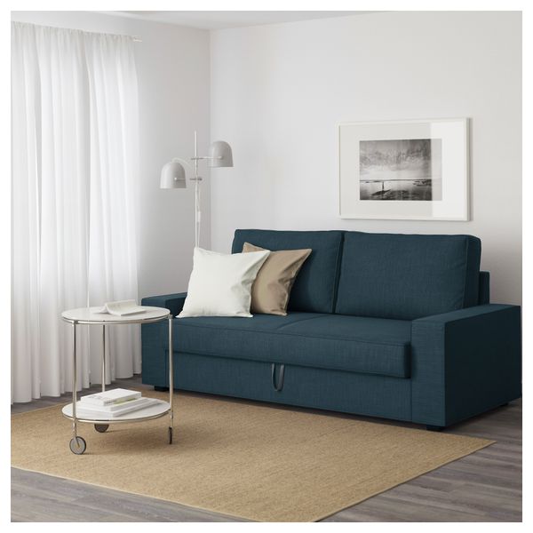 3-местный диван-кровать ВИЛАСУНД, Хилларед темно-синий - фото 2