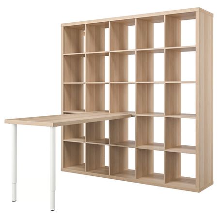 KALLAX / LAGKAPTEN Стол, комбинация - белый/под беленый дуб 182x159x182 см