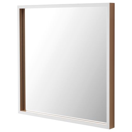 Зеркало СКОГСВОГ, белый, буковый шпон (40x40 см)