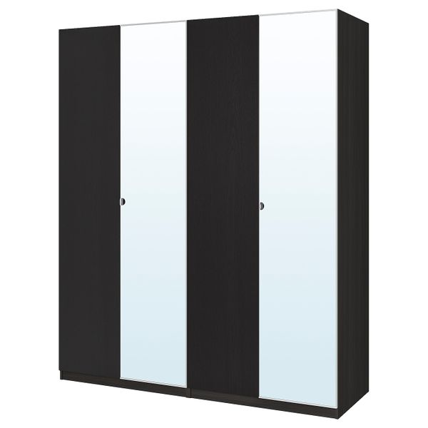 Гардероб, черно-коричневый, Форсанд Викедаль, 200x60x236 см IKEA ПАКС 492.861.38 - фото 2