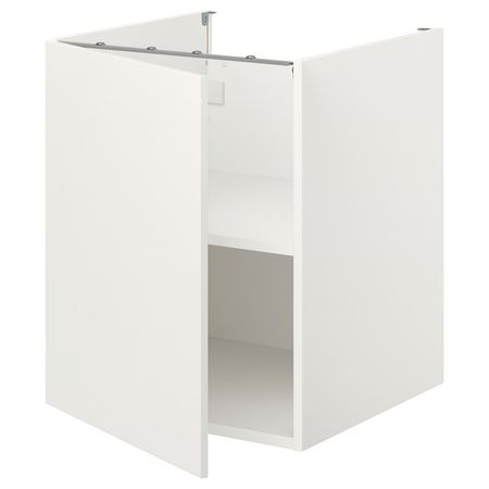 ENHET Напольный шкаф с полкой/дверцей - белый 60x62x75 см
