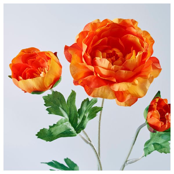 Цветок искусственный СМИККА, лютик оранжевый (45 см) - схема-чертеж с размерами