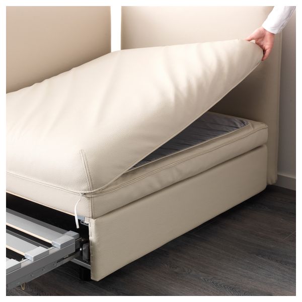 Секция дивана-кровати со спинкой ВАЛЛЕНТУНА, Мурум бежевый - фото 3