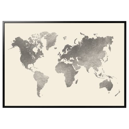 Картина с рамой, Мир, черный, 200x140 см IKEA BJÖRKSTA БЬЁРКСТА 895.089.48