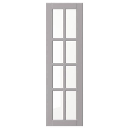 Стеклянная дверь, серый 30x100 см IKEA BODBYN БУДБИН 504.851.08