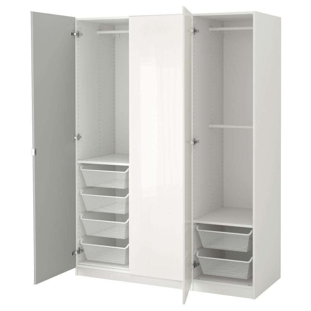 Гардероб, 150x60x201 см, белый IKEA PAX ПАКС 991.276.08 - фото 1