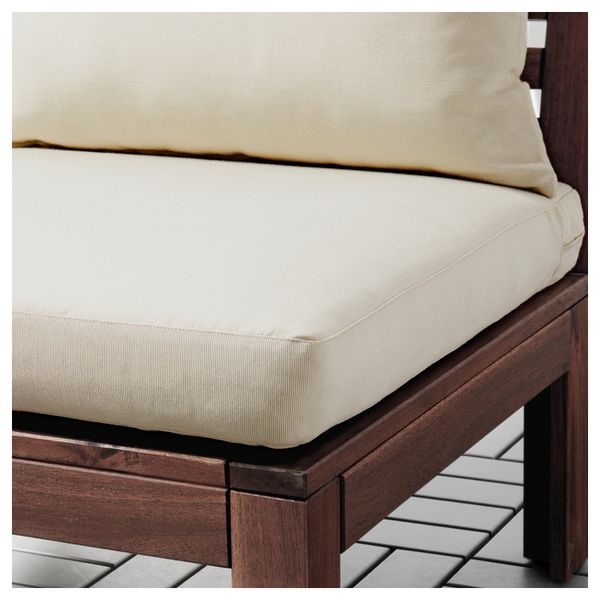 Садовый угловой диван 3 + 3, табуретки ЭПЛАРО / ХОЛЛО, коричневый коричневая морилка, бежевый - фото 3