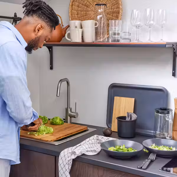 NORRSJÖN Доска разделочная - дуб 44x42 см - фото 2