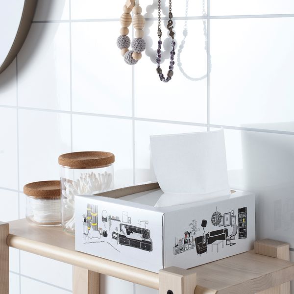 Салфетка бумажная, 16x32 см, белый IKEA FAMILJ ФАМИЛИ 903.665.37 - фото 6