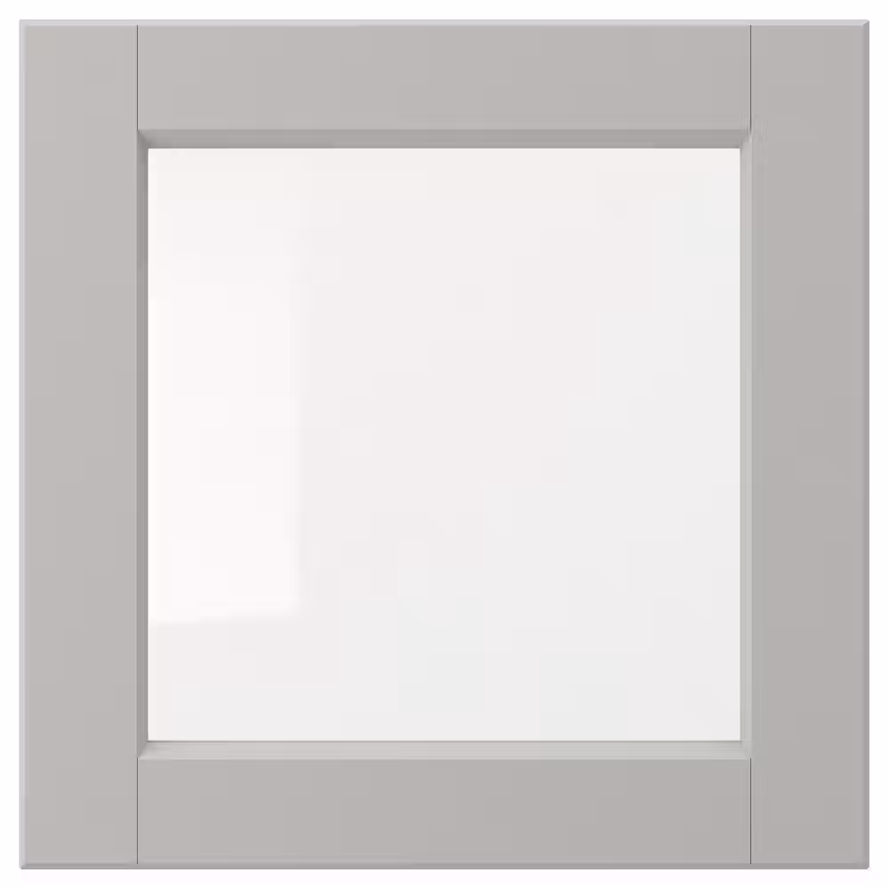 LERHYTTAN Стеклянная дверь - светло-серый 40x40 см - фото 1