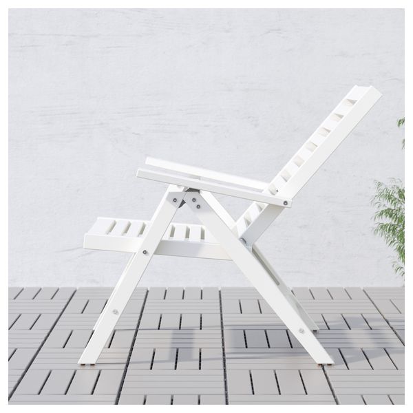 Садовое кресло, регулируемая спинка ЭПЛАРО, складной белый белый - фото 3
