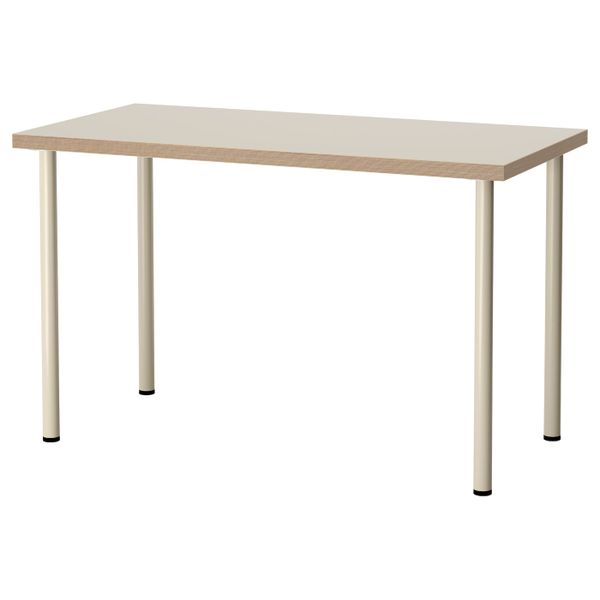 Стол, бежевый, 120x60 см IKEA ЛИННМОН / АДИЛЬС 992.141.58 - фото 1