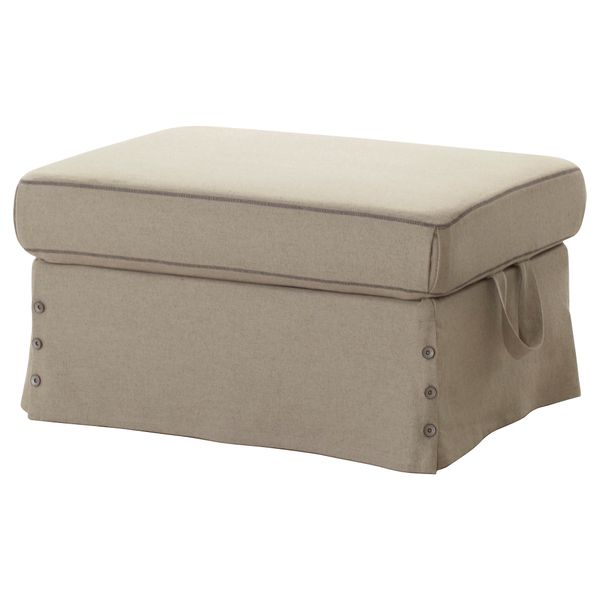 Чехол на табурет для ног ЭКТОРП, Рисане неокрашенный - схема-чертеж с размерами