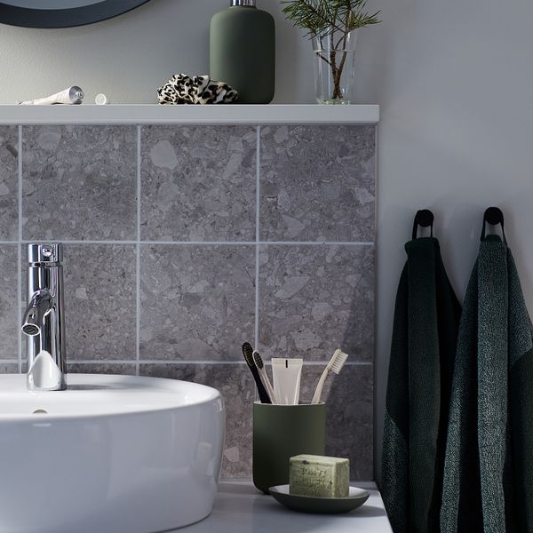 Дозатор для жидкого мыла, серо-зеленый IKEA EKOLN 904.967.94 - схема-чертеж с размерами