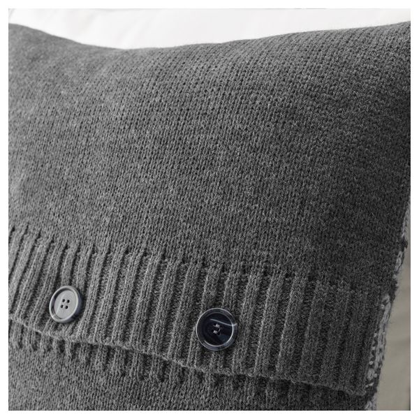 Подушка ВИНТЕР 2017, серый, вязаный (50x50 см) - фото 3