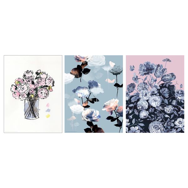 Постер БИЛЬД, розовый цветок (30x40 см) - фото 1