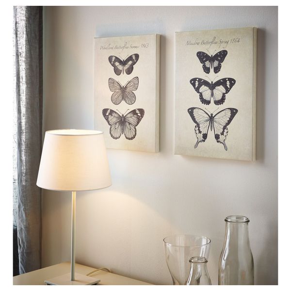 Картина ПЬЕТТЕРИД, бабочки (28x38 см) - схема-чертеж с размерами