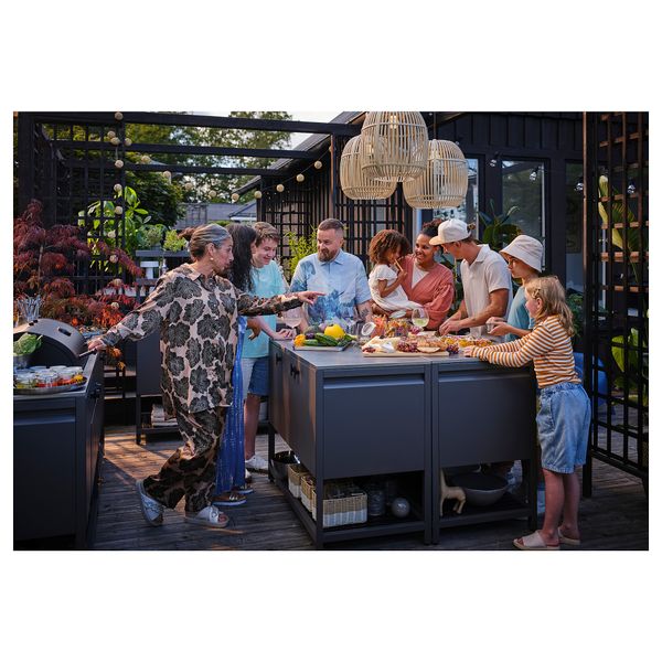 Угольный гриль, для сада, темно-серый, 120x60 см IKEA BÅTSKÄR 005.533.69 - фото 13