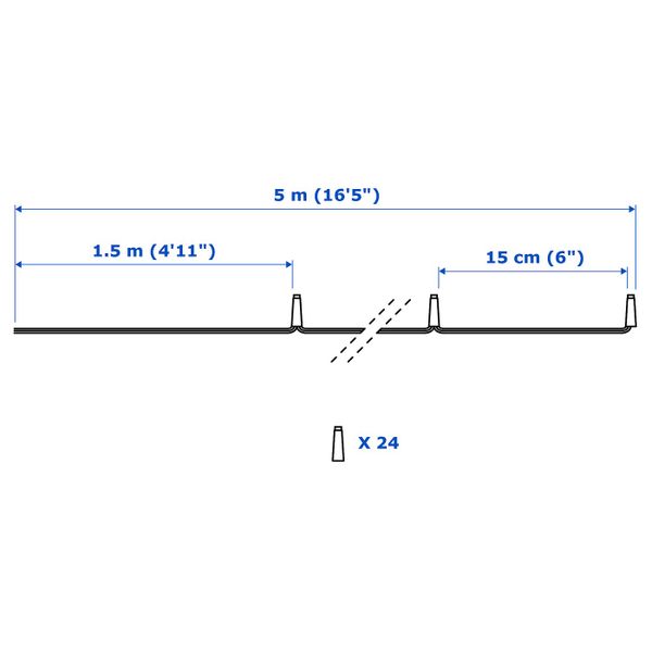 Гирлянда, 24 светодиода, для помещений серебристый IKEA LEDFYR ЛЕДФИР 704.210.21 - фото 4