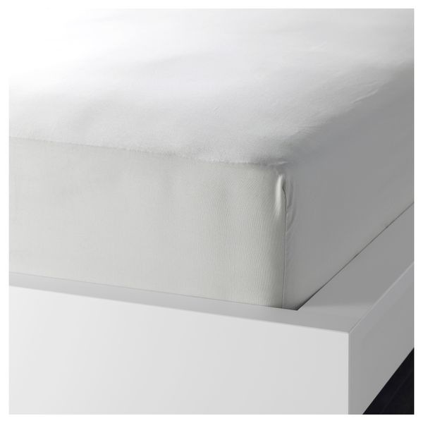 Простыня натяжная СЁМНИГ, светло-серый (90x200 см) - фото 1