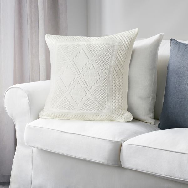 Чехол на подушку, белый/четырехугольной формы 50x50 см IKEA LAVFLY ЛАВФЛЮ 003.924.23 - схема-чертеж с размерами