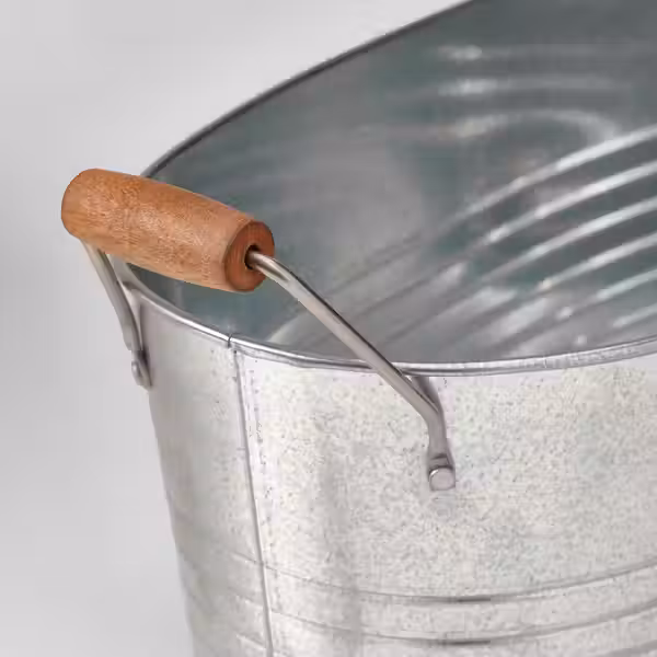 KORKGRAN Кашпо - д/дома/улицы/оцинковка 27x58 см - фото 2