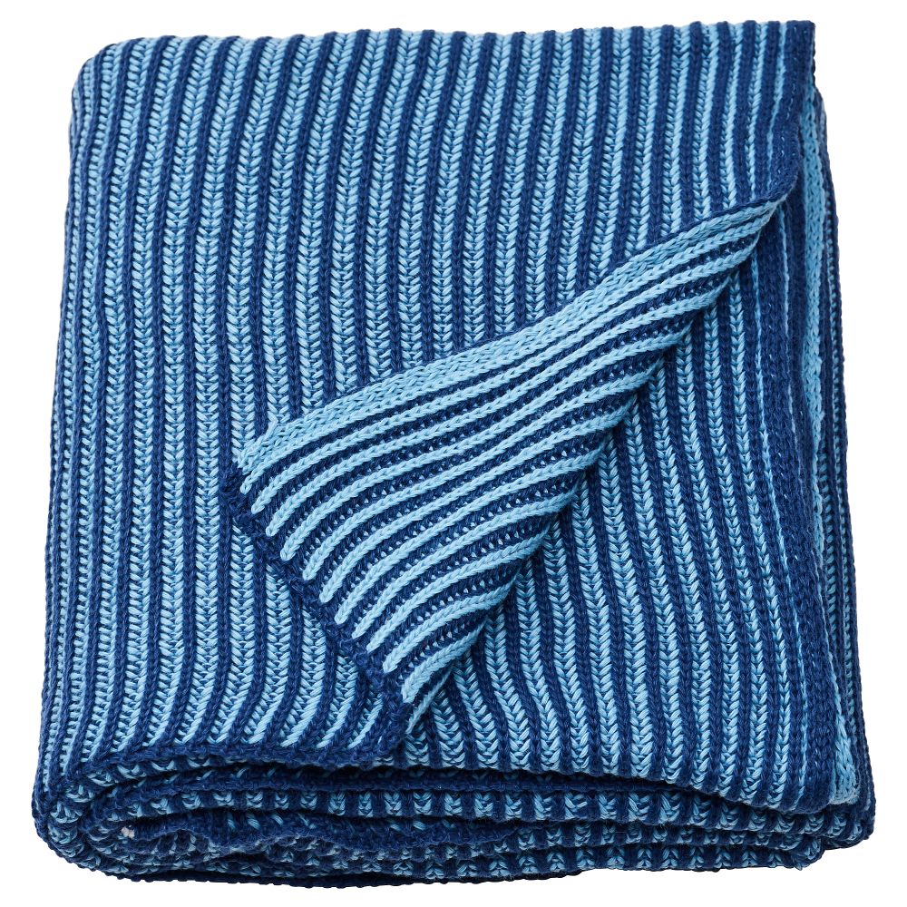 Плед, синий, 130x170 см IKEA PRAKTFJÄRIL 305.828.41 - фото 1