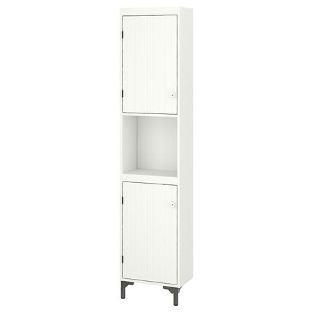 Шкаф высокий,2дверный, белый 40x25x184 см IKEA SILVERÅN СИЛВЕРОН 692.273.22