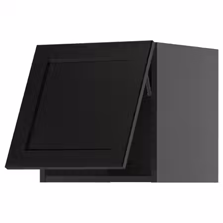METOD Горизонтальный навесной шкаф - черно-серый/Lerhyttan черная морилка 40x40 см