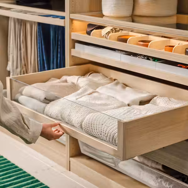 KOMPLEMENT Ящик со стеклянной фронтал панелью - под беленый дуб 100x58 см - фото 2