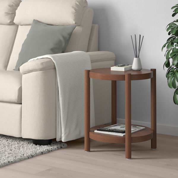 Придиванный столик, коричневый 50 см IKEA LISTERBY ЛИСТЕРБИ 004.090.46 - фото 2