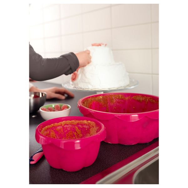 Форма для выпечки, 2 предм, розовый IKEA SOCKERKAKA СОККЕРТАКА 203.745.93 - схема-чертеж с размерами