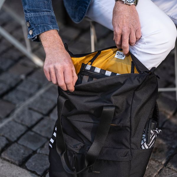 Рюкзак, черный 31x15x49 см/26 л IKEA VÄRLDENS ВЭРЛДЕНС 704.879.17 - схема-чертеж с размерами