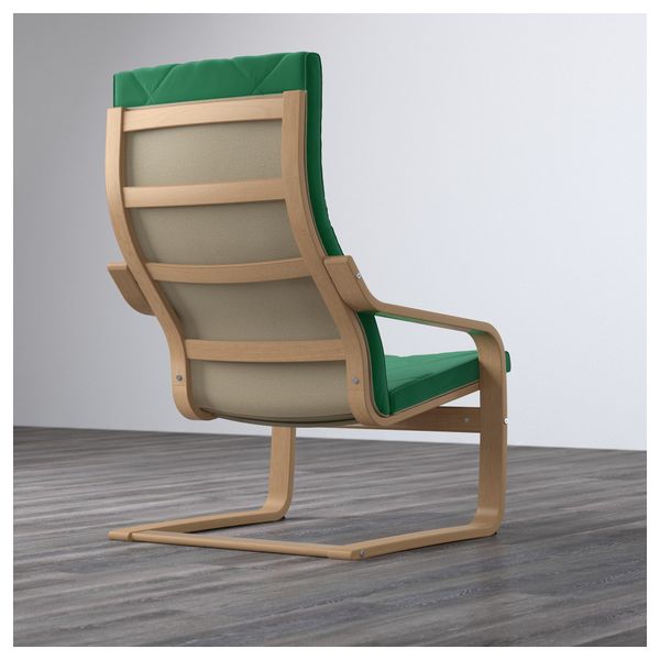 Кресло ПОЭНГ, дубовый шпон, Сандбакка зеленый - фото 3
