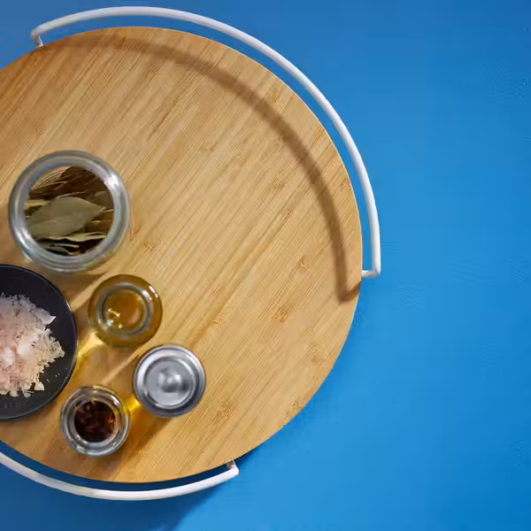 APTITLIG Поднос вращающийся - органайзер бамбук 28 см - фото 4