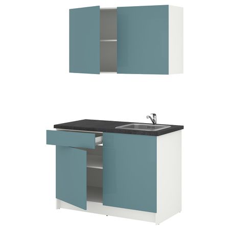 Кухня, глянцевый/синяя бирюза 120x61x220 см IKEA KNOXHULT КНОКСХУЛЬТ 794.243.84