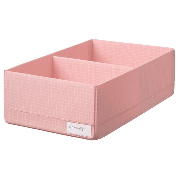 Ящик с отделениями, розовый 20x34x10 см IKEA СТУК 104.172.15 - фото 1