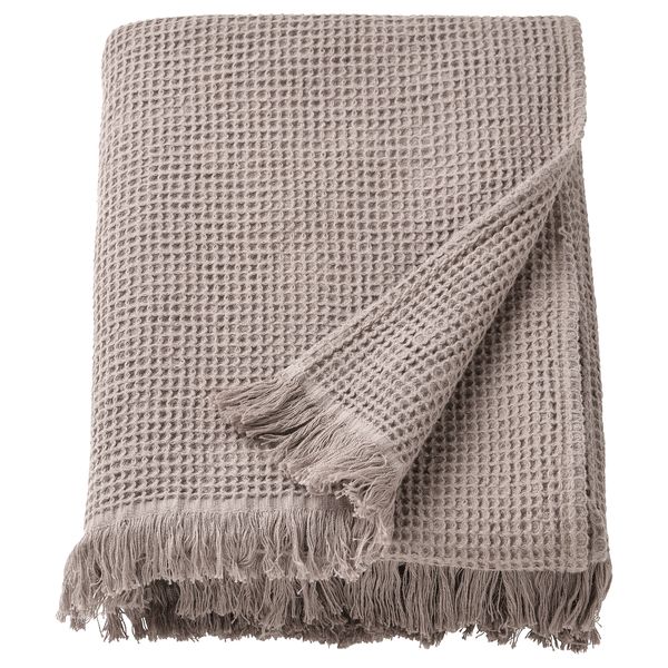 Простыня банная, 100x150 см, светло-серый-коричневый IKEA VALLASÅN ВАЛЛАСОН 205.021.28 - фото 1