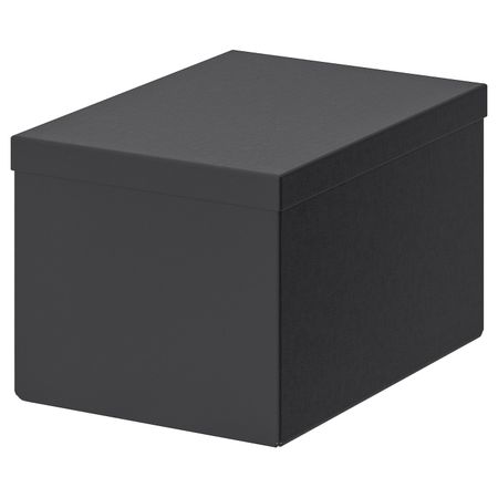 Коробка с крышкой, черный 18x25x15 см IKEA TJENA ТЬЕНА 103.954.78