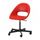 Рабочее кресло c подушкой, красный/черный IKEA ELDBERGET ЭЛДБЕРГЕТ / MALSKÄR МАЛЬСКЭР 093.319.15