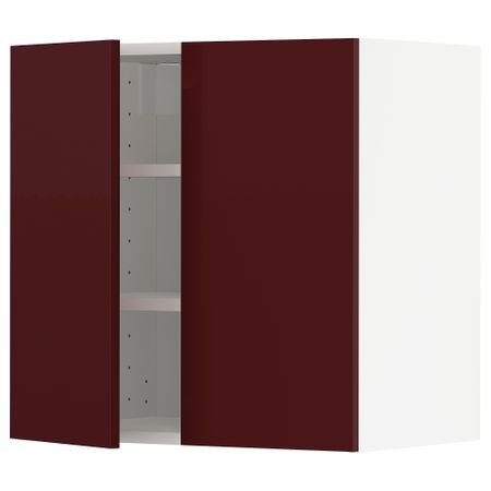 Навесной шкаф с полками, 2 дверцы, 60x60 cm IKEA METOD МЕТОД 194.650.80